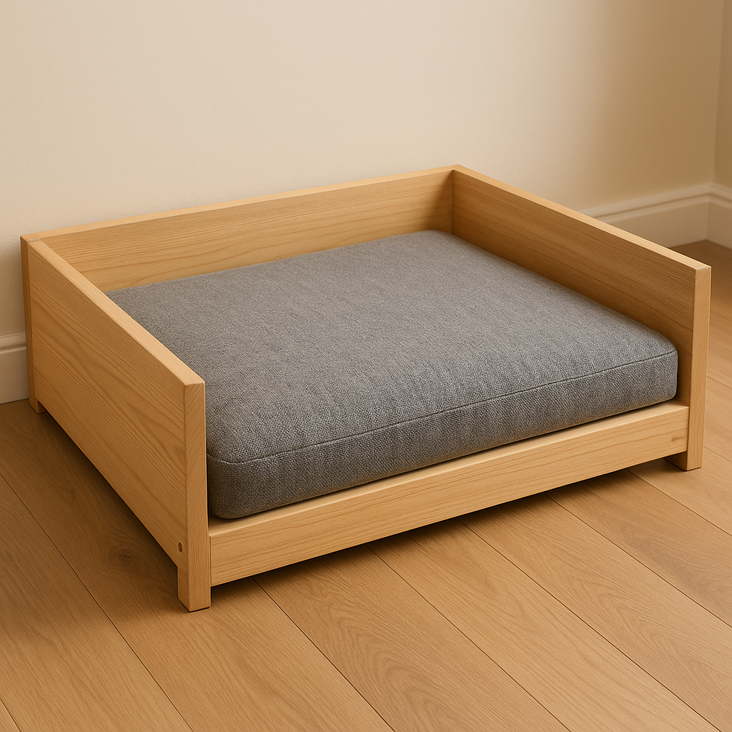 Lit pour chien en bois