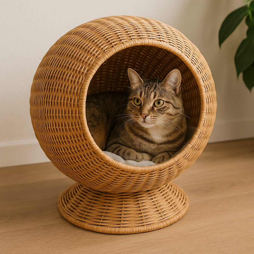 Panier boule pour chat