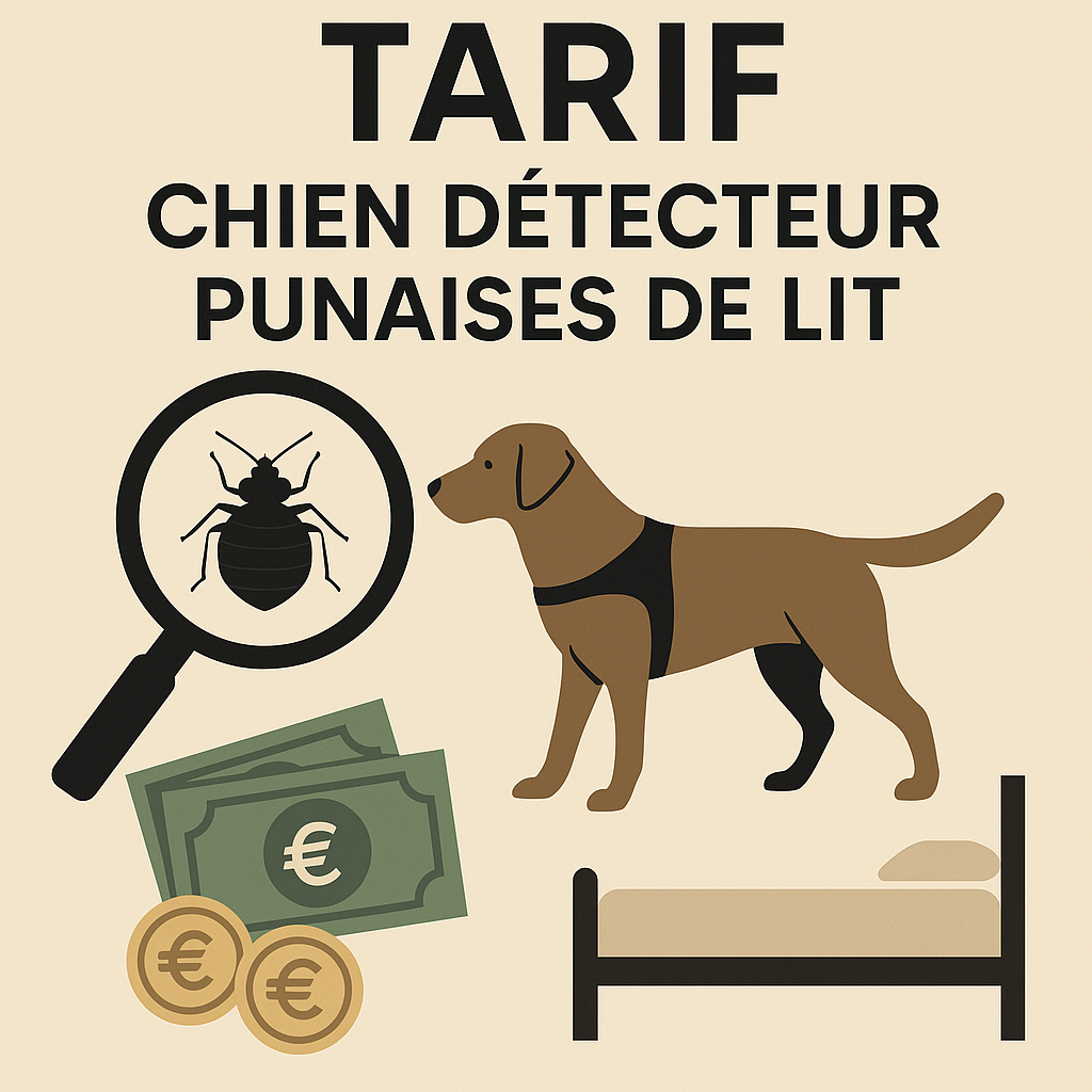 Tarifs chien détecteur de punaises de lit