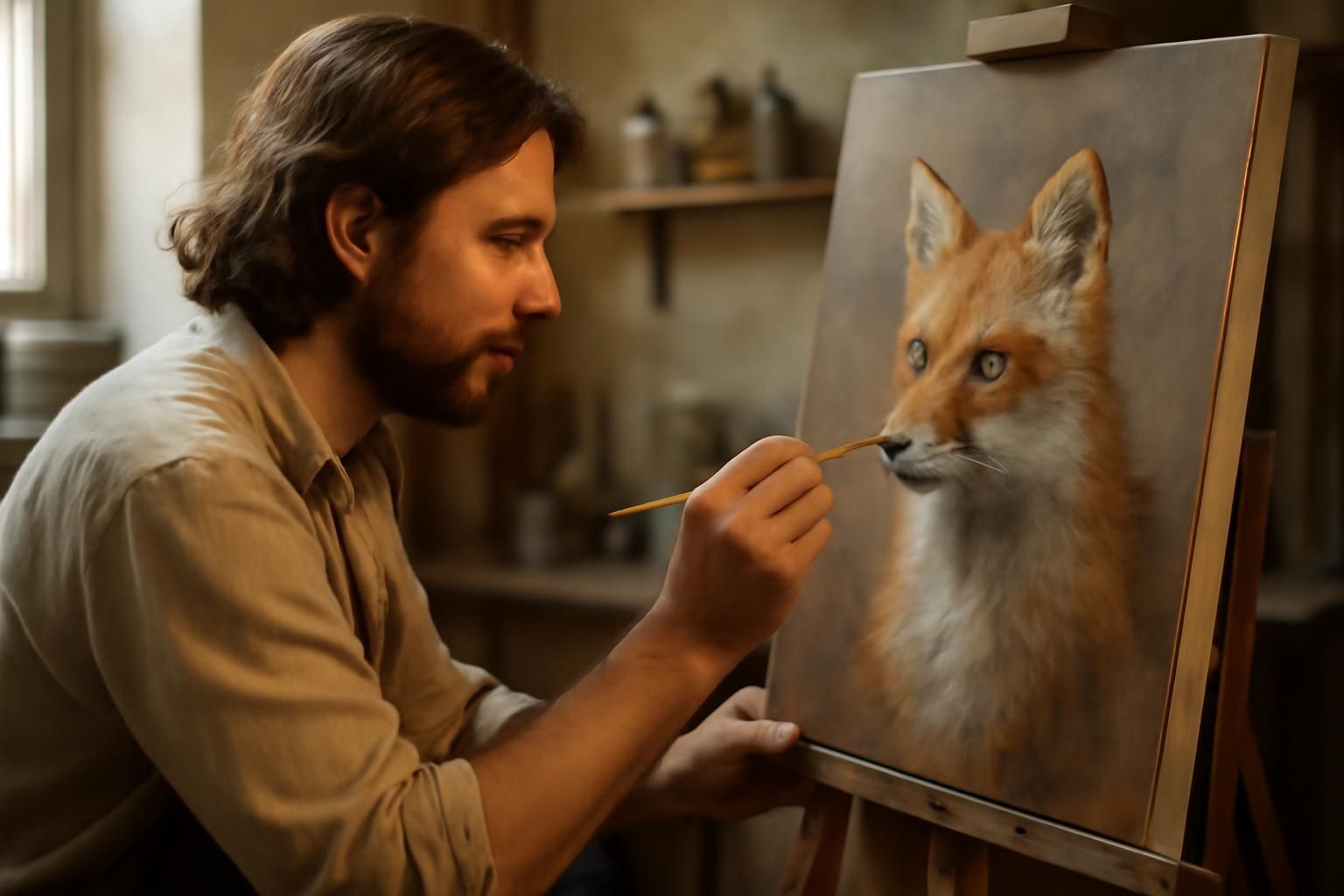 Confiez la réalisation du portrait de votre animal à un artiste passionné. Offrez-vous un souvenir unique et personnalisé, immortalisant l'expression et la personnalité de votre compagnon à quatre pattes.