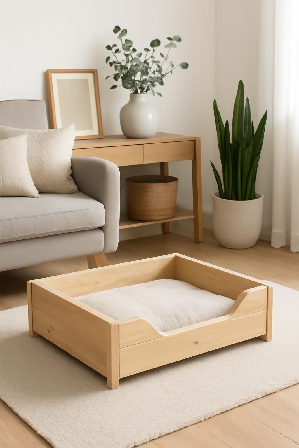 Offrez à votre compagnon un panier en bois alliant élégance et confort naturel. Découvrez nos couchages pour chien conçus pour s’intégrer harmonieusement à votre intérieur tout en assurant le bien-être de votre animal.