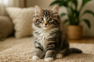 Découvrez tout sur le Chaton Norvégien : prix, conseils pour l'adoption et l'élevage, afin de bien préparer l'arrivée de votre compagnon doux et robuste.