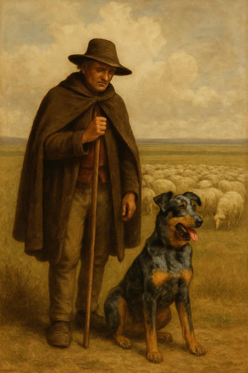 Découvrez l'histoire fascinante et les particularités du Beauceron Arlequin, un chien de berger français unique en son genre.